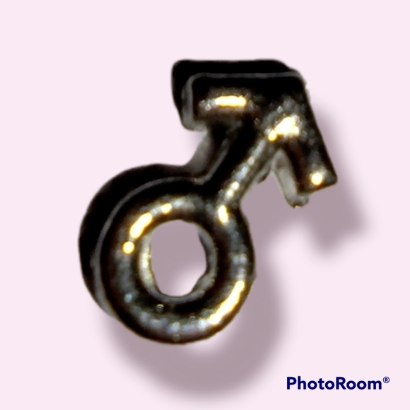 Male Symbol Floating Charm - Picture 1 of 1
